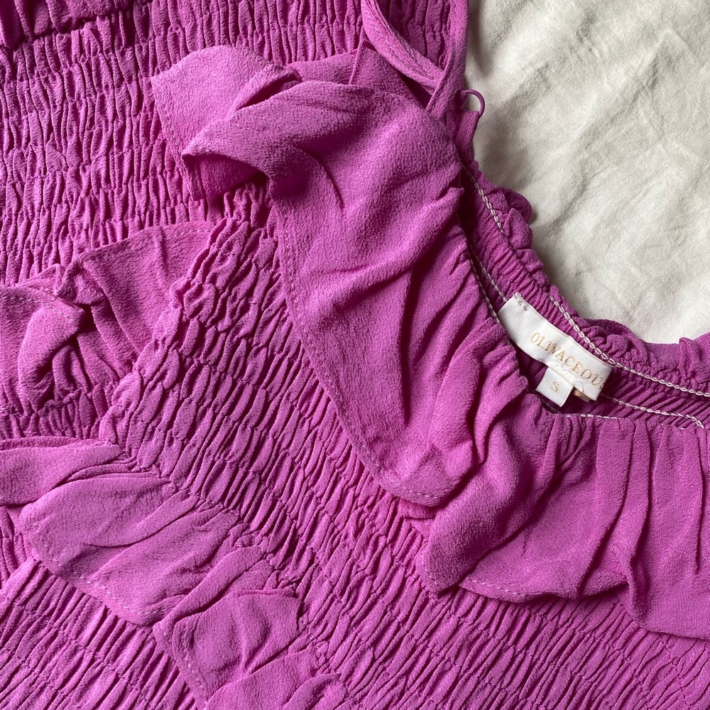 olivaceous purple dress